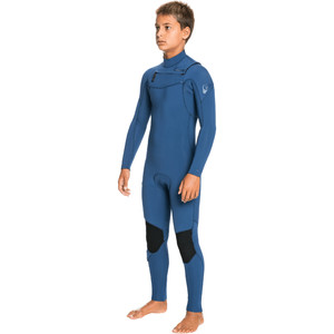 2022 Quiksilver Boys Everyday Sessions 4/3mm Chest Zip GBS Wetsuit EQBW103067 - Insignia Blue